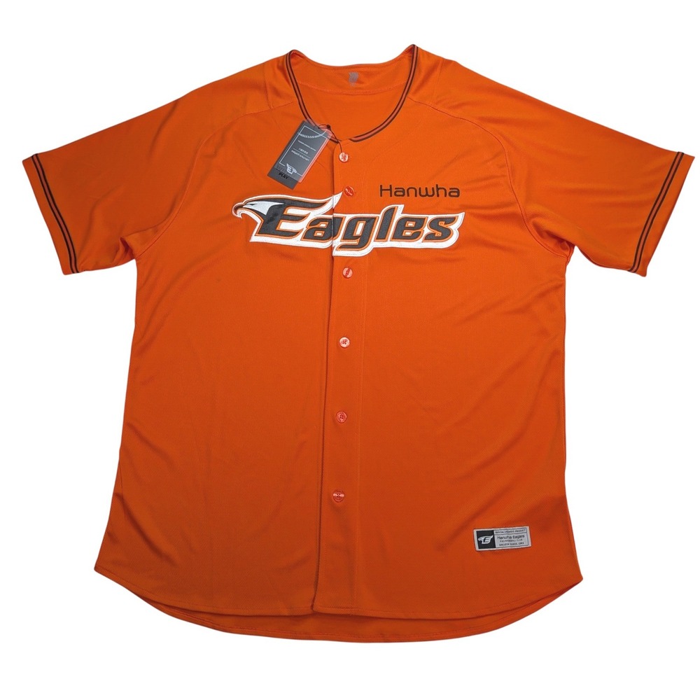 Hanwha Eagles KBO Orange Replica Jersey Tagged 4XL 53 Chest Korea NWT Flaw